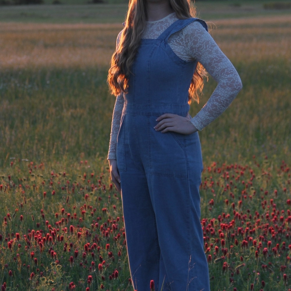 Women's Blue Denim Overalls